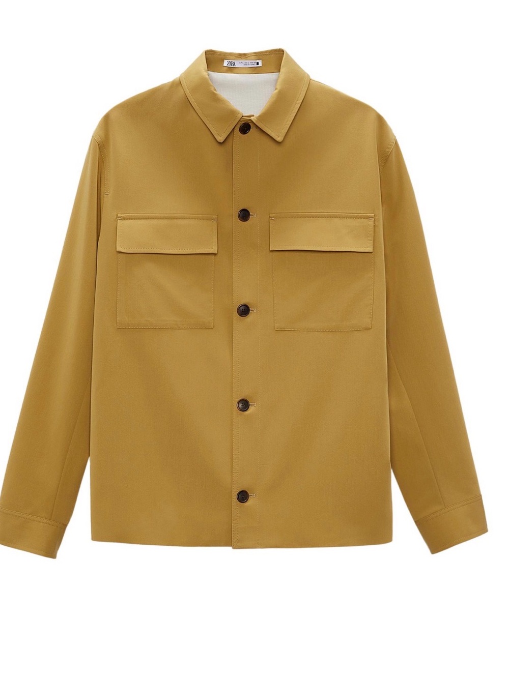 Zara Mustard Utility Shirt Jacket